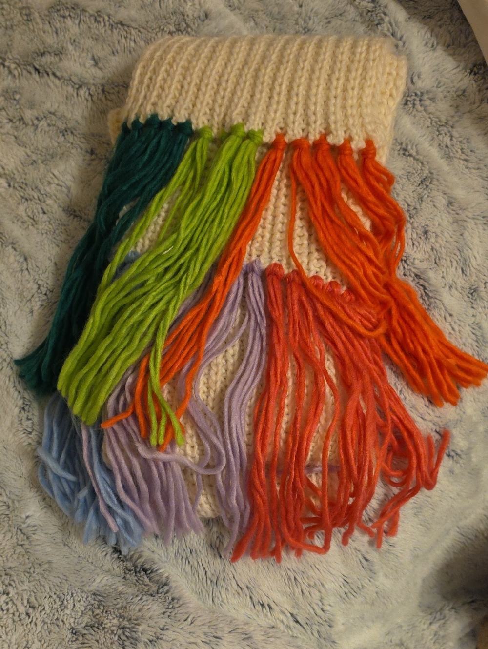 Anthropologie | Rainbow Fringe Scarf